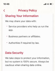 Privacy policy２　capture