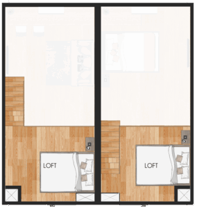 my enso loft 1bed room beta unit loft space