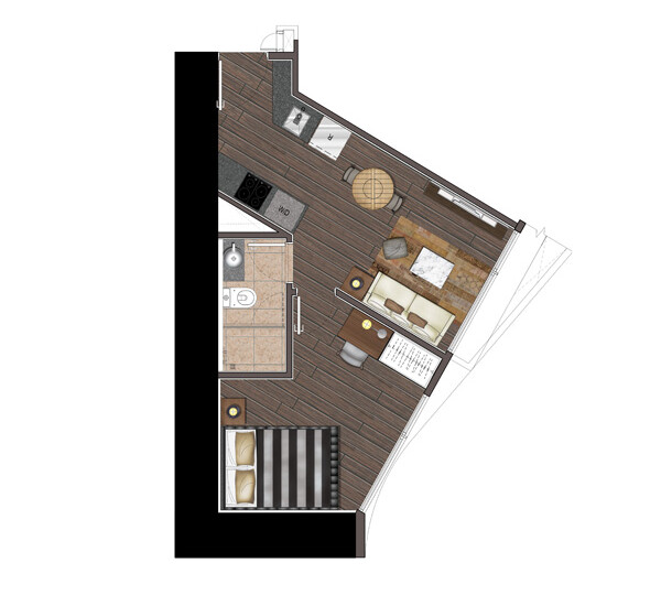 rise makati 1 BED ROOM 33.6㎡ core type