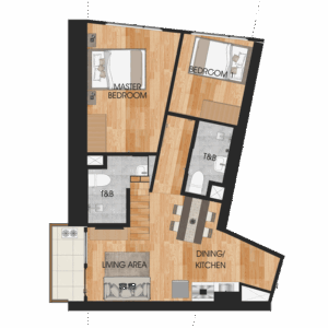 my enso lofts 2bed room alfa unit