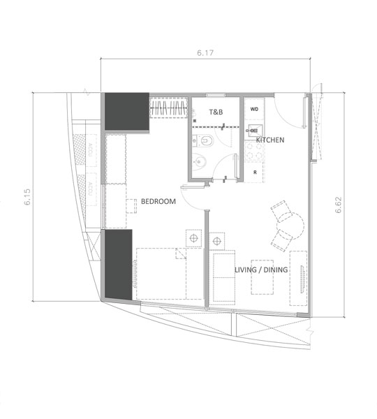 rise makati 1 BED ROOM　41.53㎡