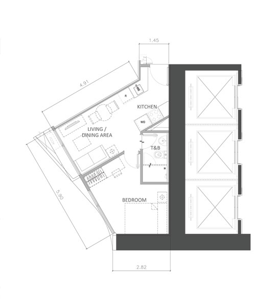 rise makati 1 BED ROOM core type 33.6㎡