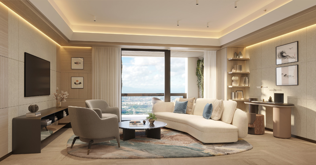 shang propaties summit 2 bed room living