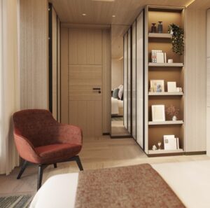 shang propaties summit 2 bed room in front of door